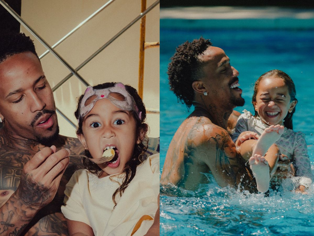 Entre o futebol e a paternidade: Éder Militão emociona ao compartilhar momentos especiais com a filha Cecília